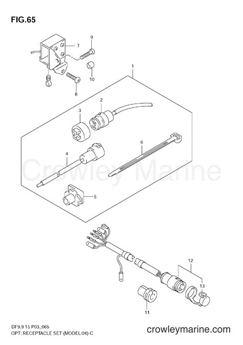 Opt Receptacle Set Model Four Stroke Outboard Df