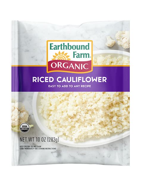 Frozen Organic Riced Cauliflower Non Gmo Earthbound Farm