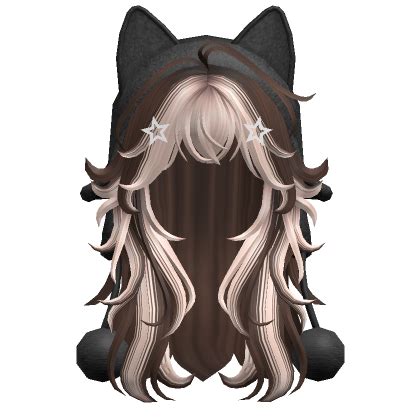 Two Tone Wolfcut W Cat Ushanka Brown Blonde S Code Price RblxTrade