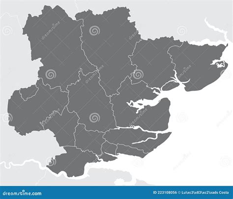 Harlow District Map - England UK Cartoon Vector | CartoonDealer.com ...