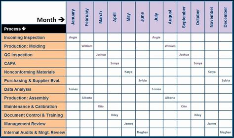 Internal Audit Schedule Template Iso 9001 Template 2 Resume Examples L71xbnyz3m