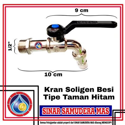 Kran Soligen Besi Tipe Taman Hitam Original Keran Air Bagus Murah