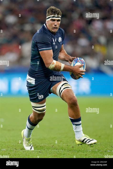 Scotlands Sam Skinner In Action During The Rugby World Cup 2023 Pool