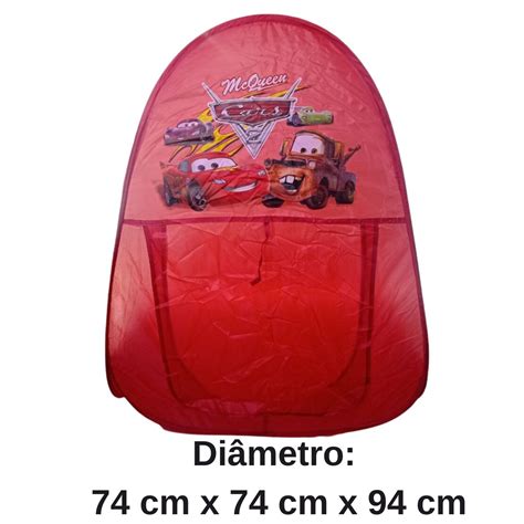 Barraca Toca Infantil Dobravel Mcqueen Carros Sacks Center