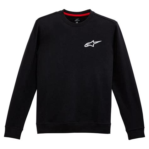 Alpinestars Fleece Pullover Ageless Chest Crew Schwarz Maciag Offroad