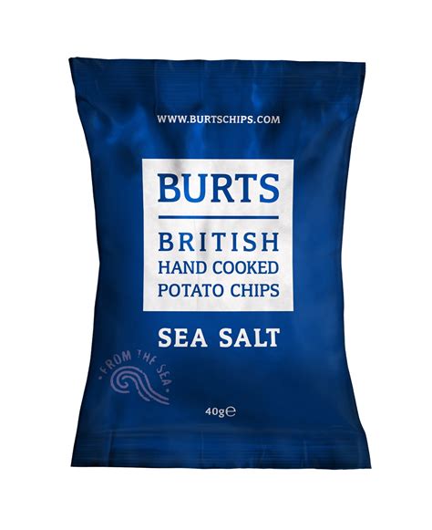 Burts British Hand Cut Potato Chips Sea Salt X G Bags Glasslines