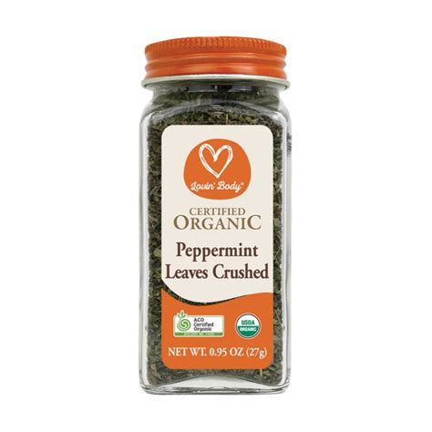 Certified Organic Peppermint Leaves Crushed Premium Gourmet Food