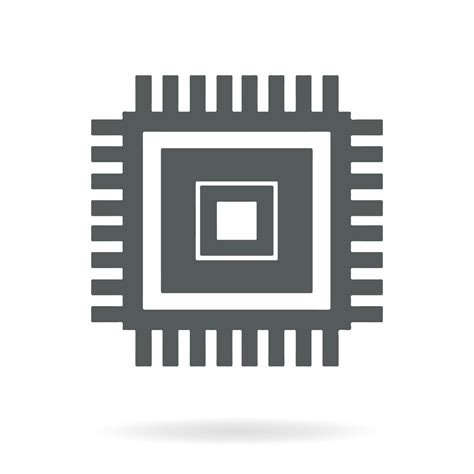 Microchip Line Icon Cpu Central Processing Unit Computer Processor