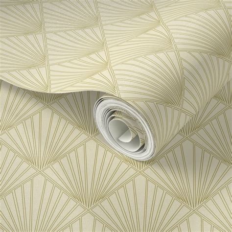 Fans - Art Deco - Gold Wallpaper in 2022 | Art deco fan, Peel and stick ...