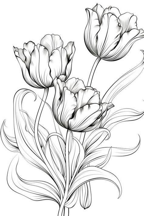 Pin By Talina On In Flower Coloring Pages Flower