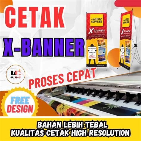 Jual CETAK MURAH X Banner Flexi 280 GSM Bahan Flexi Shopee Indonesia