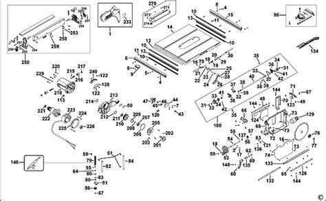 DeWalt DW745 Type 1 Table Saw Spare Parts Part Shop Direct