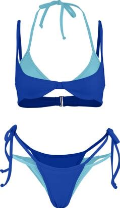 Hyperfire Women S Colorblock Two Tone Tie Side Bikini Set Sexy