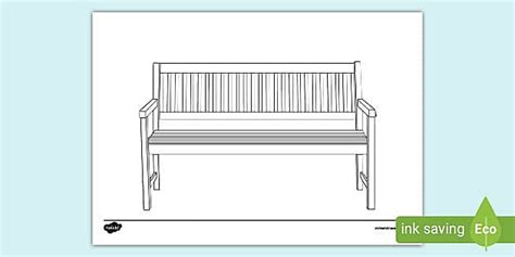 Bench Template Colouring Teacher Made Twinkl