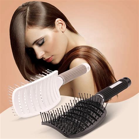 Hair Combs Bristle Nylon Detangle Hairbrush Women Hair Scalp Massage Comb Wet Hair Brush Salon