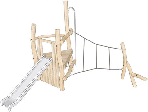 Robinia Climbing Frame Wooden Playground Equipment Playequip