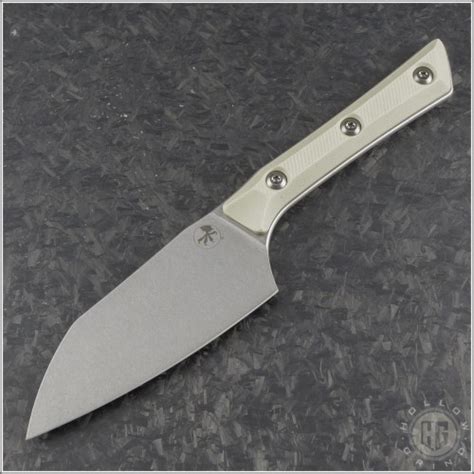 Microtech Knives Ivory Kitchen Santoku Knife Wharncliffe Fixed 42in