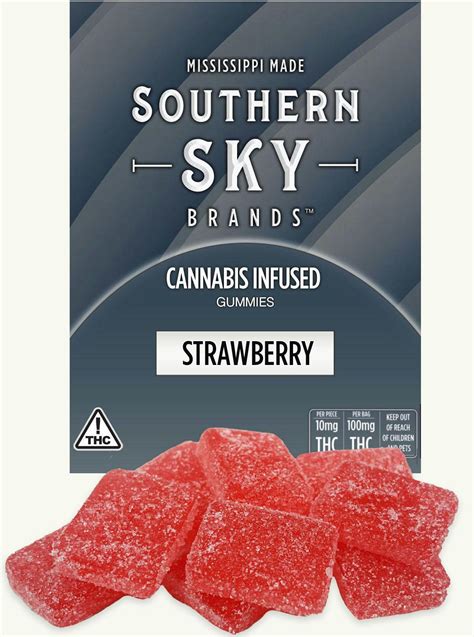 Strawberry Gummies 100mg Southern Sky Brands