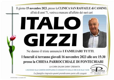 Funerali E Annunci Funebri A Fontechiari Italo Gizzi Funer24