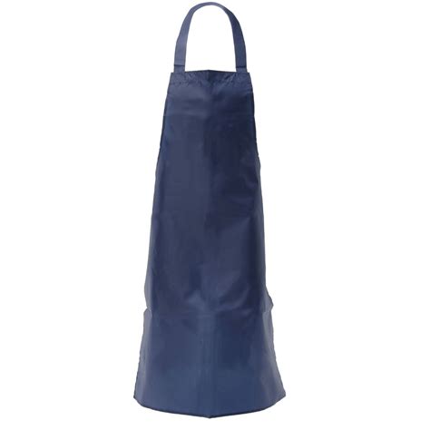 Hubert Blue Plastic Waterproof Bib Apron L X W