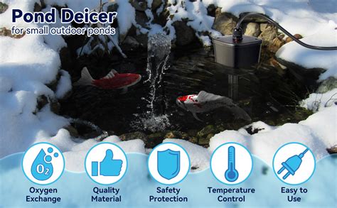 Amazon Saillong 2 Pack Pond Heater 500W Floating Pond Deicer