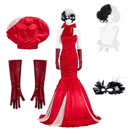 Cruella Adult Red Dress Classic Costume Ubicaciondepersonascdmxgobmx