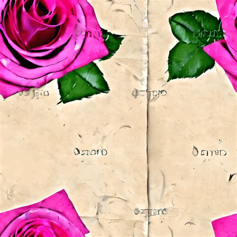 Torn Paper Pink Roses Vintage Distressed Junk Journal Background