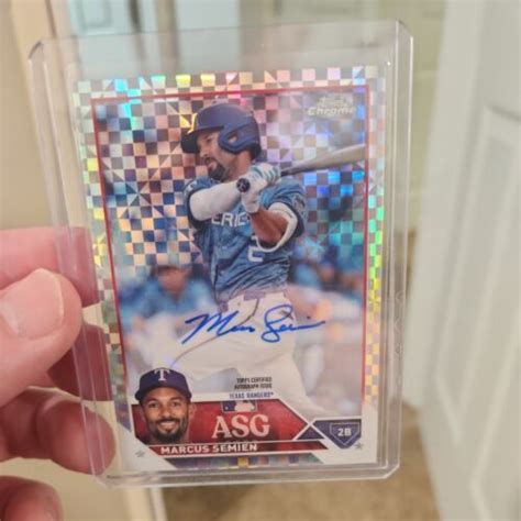 2023 Topps Chrome Marcus Semien ASG X Fractor Auto Texas Rangers ASGA