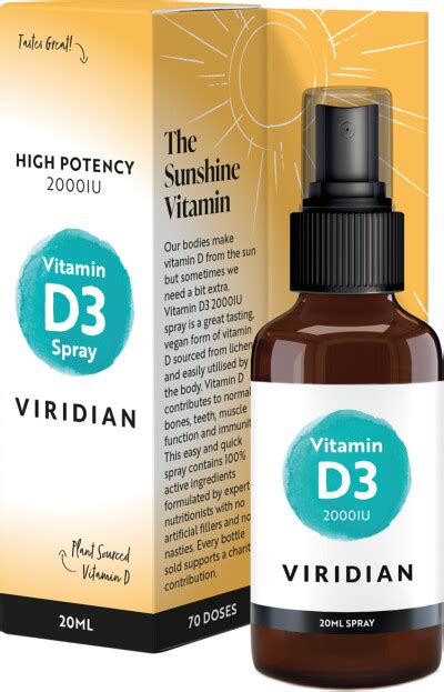 Viridian Vitamin D3 2000 IU Spray Vegan Online Kopen