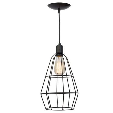 pendente trio aramado poptem veneza preto luminária sala lustre 32cm