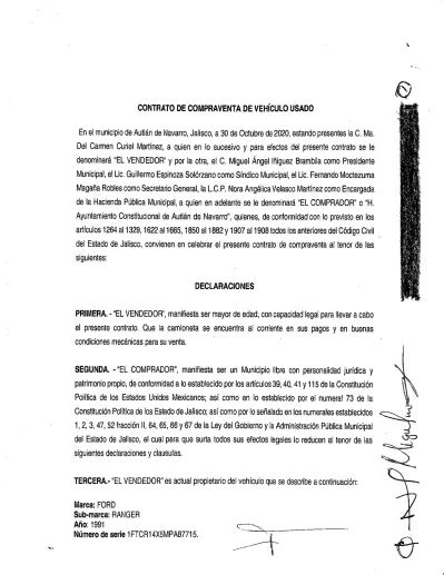 R Contrato De Compraventa De Veh Culo Usado