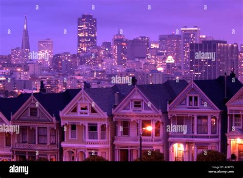 san francisco historical victorian homes Stock Photo - Alamy