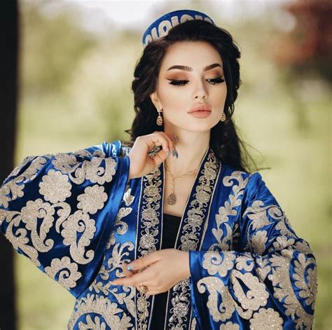 National Dress Klin Arab Fashion Uzbek Tajikistan Traditional