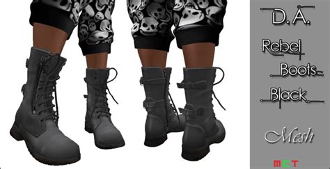 Second Life Marketplace - D.A. Rebel Boots Black