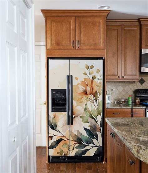 Fridge Wrap Still Life Gallery 3 Flowers Floral Fridge Decal Watercolor