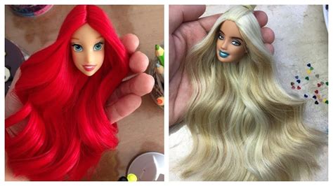 Doll Makeover Transformation #4 Barbie Hair 💇 Barbie Hairstyle Tutorial ...