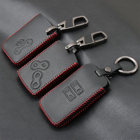 4 Buttons Leather Car Key Cover Case Car Styling Cover For Renault