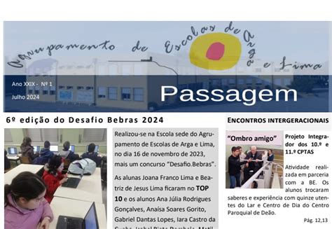 Agrupamento De Escolas De Arga E Lima Jornal Escolar