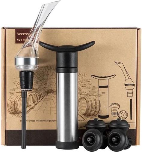 Bol Wijn Accessoires Deluxe Set Giftbox Delig Wine Saver