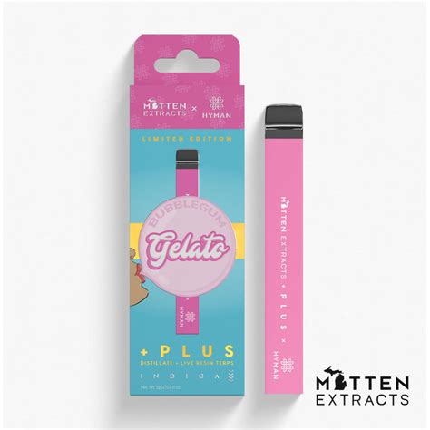 Mitten Plus X Hyman Disposable Bubblegum Gelato 1g Indica