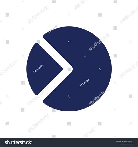 Segment Chart Black Glyph Ui Icon Stock Vector Royalty Free