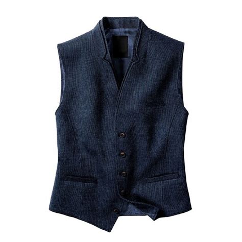 Mens Vintage Tweed Vest Visgraat Bruiloft Vesten M Vicedeal