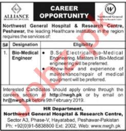 Northwest General Hospital Research Centre Peshawar Jobs 2024 Job