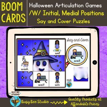 Halloween Articulation W Boom Cards Games By Busy Bee Studio Tpt