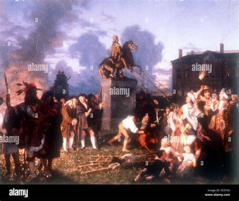 Pulling down the statue of king george iii hi-res stock photography and ...