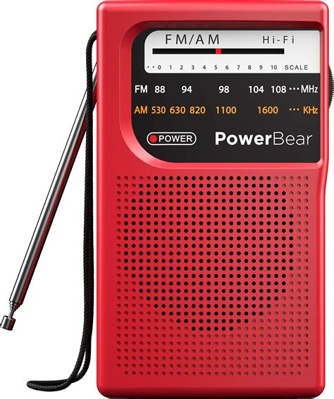 Buy PowerBear Portable Radio | AM/FM, 2AA Battery Operated with Long ...