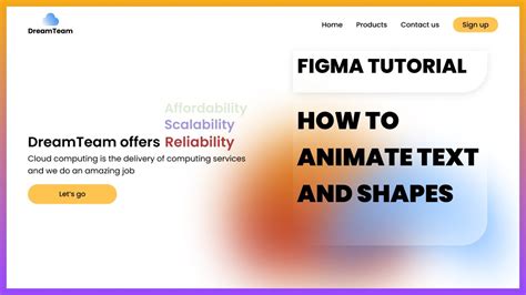 Figma Tutorial How To Animate Text And Shapes In Figma Figma