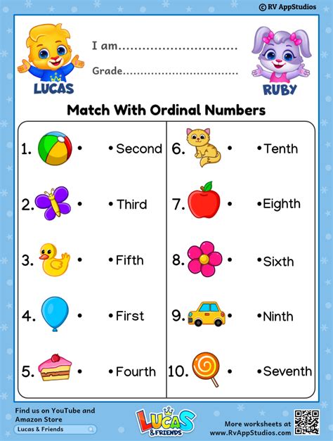 Colorful Ordinal Numbers Worksheet Free Printables For Kids