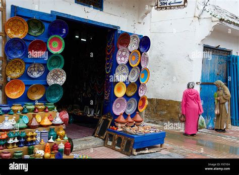 Morocco Medina Essaouira Souk Market Stock Photo Alamy