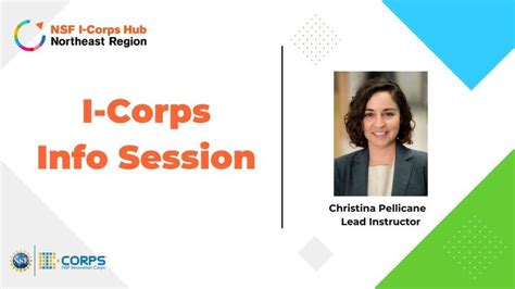 I-Corps Info Session | NSF I-Corps Hub Northeast Region